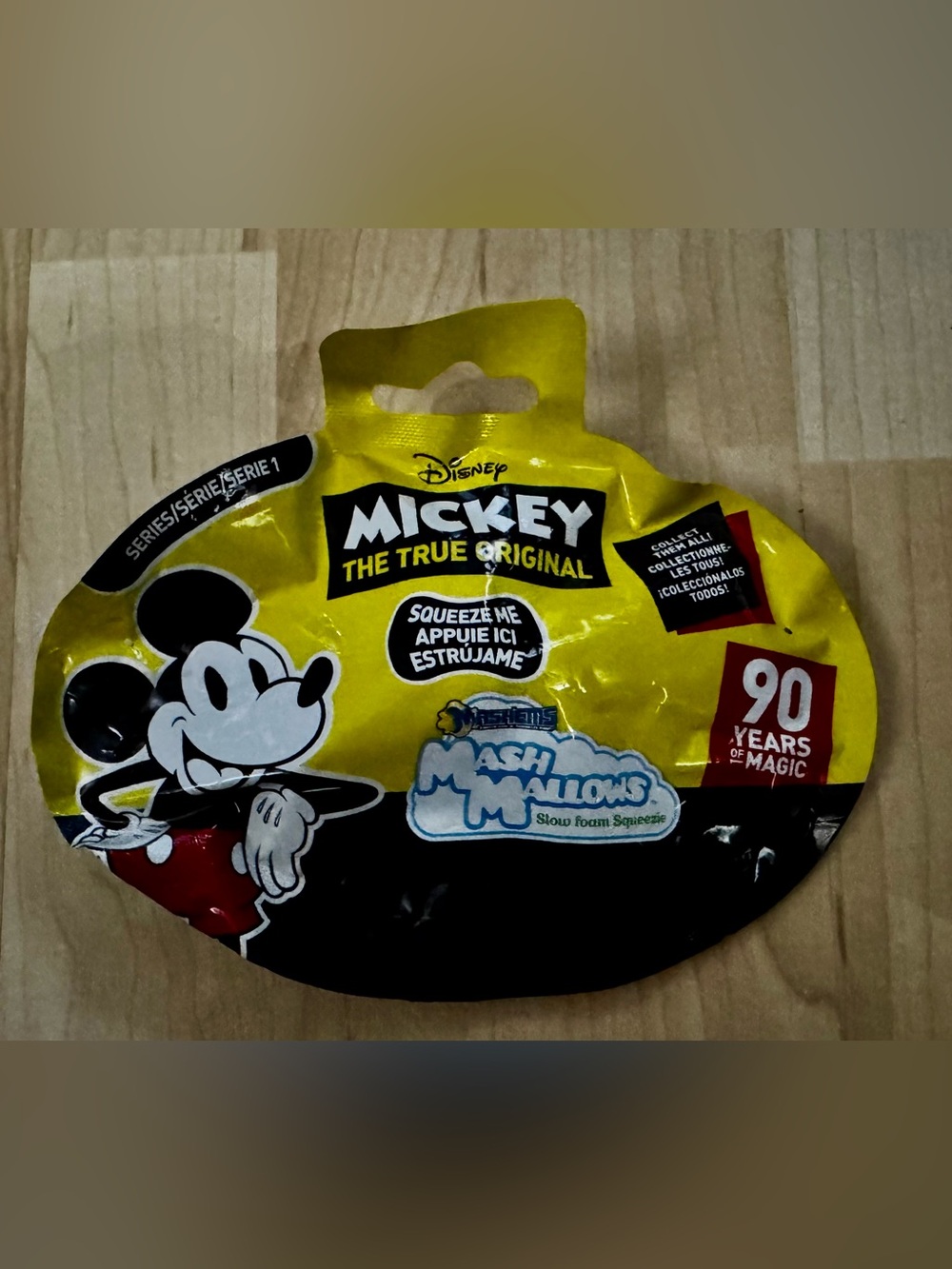 Disney Mickey Yellow Mash Mallows Collectible Squeeze Toy Pack